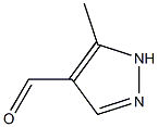 5-甲基-1H-吡唑-4-甲醛,1395070-81-1,结构式