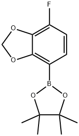 2-(7-Fluoro-2H-1,3-benzodioxol-4-yl)-4,4,5,5-tetramethyl-1,3,2-dioxaborolane Struktur