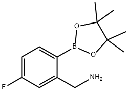 [5-Fluoro-2-(tetramethyl-1,3,2-dioxaborolan-2-yl)phenyl]methanamine Structure