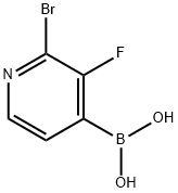 2-bromo-3-fluoropyridine-4-boronic acid, 2096338-76-8, 结构式