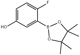 4-Fluoro-3-(4,4,5,5-tetramethyl-1,3,2-dioxaborolan-2-yl)phenol Struktur