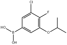 3-氯-4-氟-5-异丙氧基苯基硼酸, 2096331-77-8, 结构式