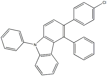 3-(4-氯苯基)-N-(4-联苯基)咔唑, , 结构式