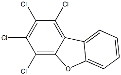 1,2,3,4-Tetrachlorodibenzofuran 50 μg/mL in Toluene 化学構造式