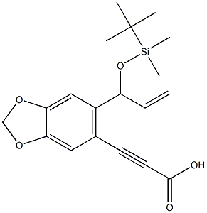 3-(6-(1-(tert-butyldiMethylsilyloxy)allyl)benzo[d][1,3]dioxol-5-yl)propiolic acid Structure