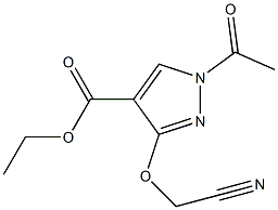 1-Acetyl-3-cyanoMethoxy-1H-pyrazole-4-carboxylic acid ethyl ester Structure