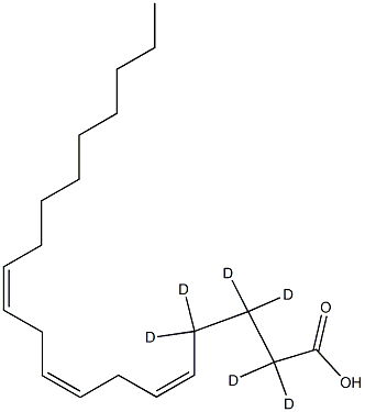 5(Z),8(Z),11(Z)-Eicosatrienoic Acid-d6 结构式