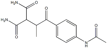 2-(1-(4-acetaMidophenyl)-1-oxopropan-2-yl)MalonaMide Structure