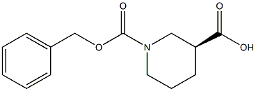 (S)-1-(benzyloxycarbonyl)piperidine-3-carboxylic acid 化学構造式