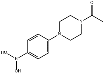 4-(4-乙酰基-1-哌嗪基)苯硼酸,1384954-82-8,结构式