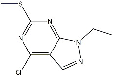 4-氯-1-乙基-6-(甲硫基)-1H-吡唑并[3,4-D]嘧啶,1220517-81-6,结构式