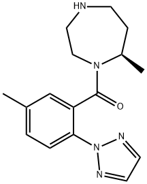 (R)-(7-Methyl-1,4-diazepan-1-yl)(5-Methyl-2-(2H-1,2,3-triazol-2-yl)phenyl)Methanone Struktur