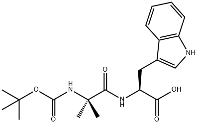 (R)-Methyl 2-(2-((tert-butoxycarbonyl)aMino)-2-MethylpropanaMido)-3-(1H-indol-3-yl)propanoate Structure