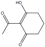 2-acetyl-3-hydroxycyclohex-2-enone Struktur