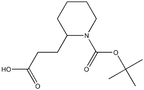 3-[1-(tert-butoxycarbonyl)piperidin-2-yl]propionic acid Structure