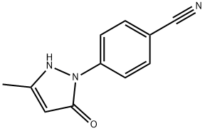 4-(3-Methyl-5-oxo-2,5-dihydro-pyrazol-1-yl)-benzonitrile Structure