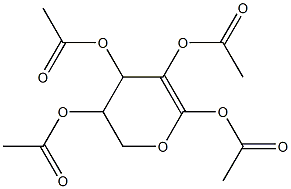 Acetic acid 4,5,6-triacetoxy-3,4-dihydro-2H-pyran-3-yl ester Structure