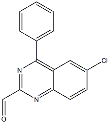 6-氯-4-苯基 喹唑啉-2-甲醛 结构式