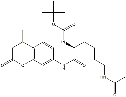 tert-butyl (S)-6-acetaMido-1-(4-Methyl-2-oxo-3,4-dihydro-2H-chroMen-7-ylaMino)-1-oxohexan-2-ylcarbaMate Structure