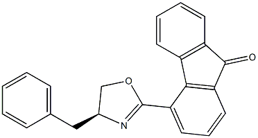 (S)-4-(4-Benzyl-4,5-dihydrooxazol-2-yl)-9H-fluoren-9-one Struktur