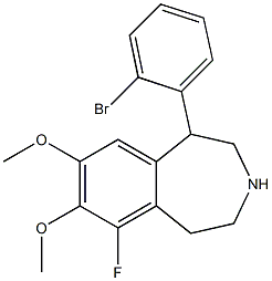 1-(2-broMophenyl)-6-fluoro-2,3,4,5-tetrahydro-7,8-diMethoxy-1H-benzo[d]azepine Structure