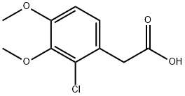 2-(2-氯-3,4-二甲氧苯基)乙酸, 6834-51-1, 结构式