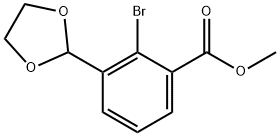 Methyl 2-broMo-3-(1,3-dioxolan-2-yl)benzoate Struktur