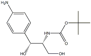 tert-butyl (1R,2R)-1-(4-aMinophenyl)-1,3-dihydroxypropan-2-ylcarbaMate Structure