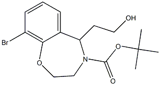 tert-butyl 9-broMo-2,3-dihydro-5-(2-hydroxyethyl)benzo[f][1,4]oxazepine-4(5H)-carboxylate Structure