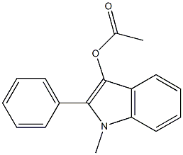 Acetic acid 1-Methyl-2-phenyl-1H-indol-3-yl ester Structure