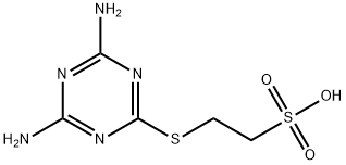 2-(4,6-DiaMino-1,3,5-triazin-2-yl)sulfanylethanesulfonic Acid Struktur