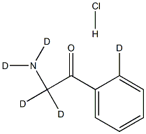 PhenacylaMine-d5  Hydrochloride 结构式
