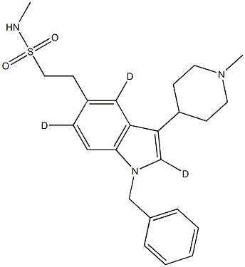 N-Methyl-3-(1-Methyl-4-piperidinyl)-1-(phenylMethyl)-1H-indole-5-ethanesulfonaMide-d3 Structure