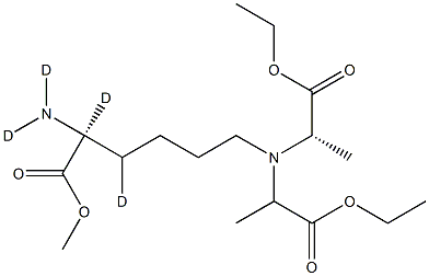 (S)-N,N-Bis(2-ethoxy-1-Methyl-2-oxoethyl)-L-lysine-d4 Methyl Ester Structure