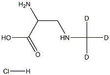 2-AMino-3-(Methyl-d3-aMino)-propionic Acid Hydrochloride, 1794713-10-2, 结构式