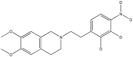 [4-[2-(6,7-DiMethoxy-3,4-dihydro-1H-isoquinolin-2-yl)ethyl]phenyl]aMine-d4 Structure