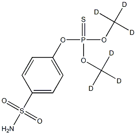 O,O-(DiMethyl-d6) O-(p-SulfaMoylphenyl) Phosphorothioate Struktur