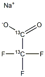 SodiuM TrifluoroMethanecarboxylate-13C2 结构式