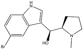 (S)-(5-broMo-1H-indol-3-yl)((R)-1-Methylpyrrolidin-2-yl)Methanol Structure