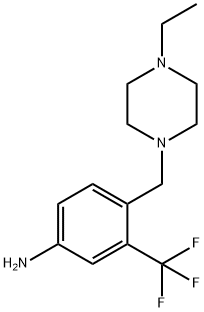 4-((4-ethylpiperazin-1-yl)Methyl)-3-(trifluoroMethyl)aniline Struktur