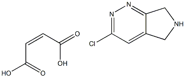 3-Chloro-6,7-dihydro-5H-pyrrolo[3,4-c]pyridazine Maleate Structure