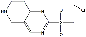 2-Methanesulfonyl-5,6,7,8-tetrahydro-pyrido[4,3-d]pyriMidine hydrochloride Struktur