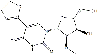 5-Furan-2-yl-2'-O-Methyl uridine,2095417-32-4,结构式