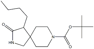 tert-butyl 4-butyl-3-oxo-2,8-diazaspiro[4.5]decane-8-carboxylate Struktur
