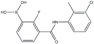 3-(3-Chloro-2-MethylphenylcarbaMoyl)-2-fluorobenzeneboronic acid, 97% Structure