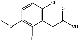 6-Chloro-2-fluoro-3-Methoxyphenylacetic acid, 97% Struktur