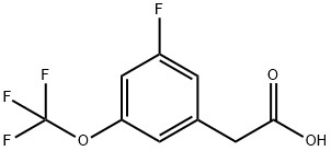 3-氟-5-(三氟甲氧基)苯基乙酸, 1352999-94-0, 结构式