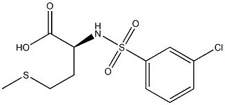 N-(3-氯苯磺酰基)-S-甲基高半胱氨酸,96%,,结构式