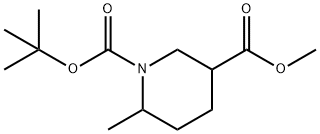 1-tert-butyl 3-Methyl 6-Methylpiperidine-1,3-dicarboxylate Struktur