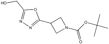 tert-butyl 3-(5-(hydroxyMethyl)-1,3,4-oxadiazol-2-yl)azetidine-1-carboxylate Structure